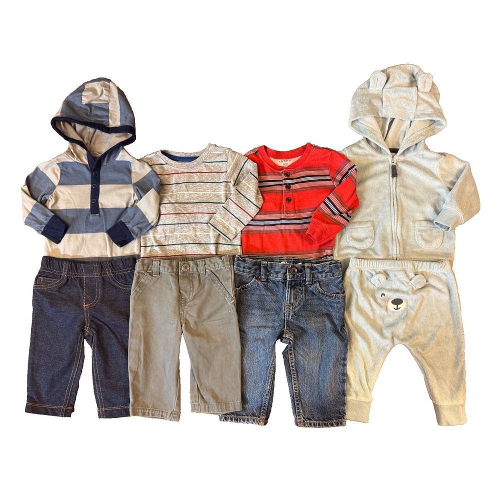 Carters Baby Clothes Boy 6 Months Pants Long Sleeve Bodysuit Shirts Outfits Bear